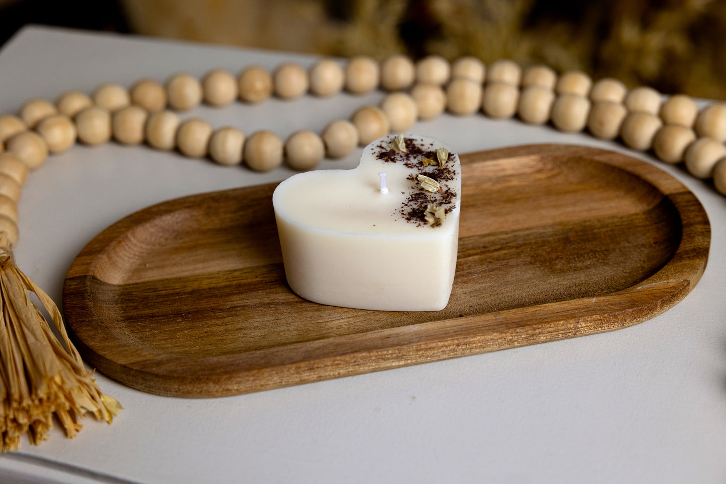 Bougie artisanale parfumée | Bougie coeur | Bougie cadeau Saint-Valentin | Cire de soja naturelle | Noël | Fête des mères