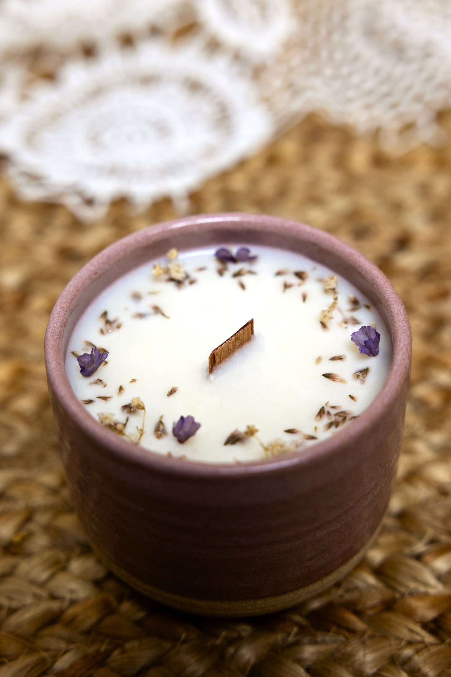 Bougie artisanale parfumée | Bougie fleurie | Bougie romantique | Idée cadeau anniversaire | Fête des mères