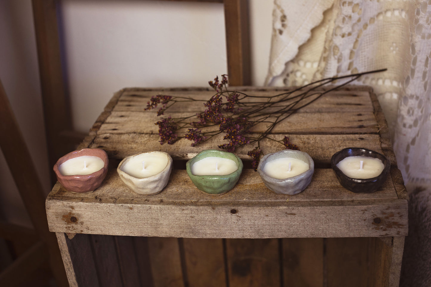 Bougies artisanales personnalisées | Bougie pot à sauce | Bougie fleurie | Cadeaux invités