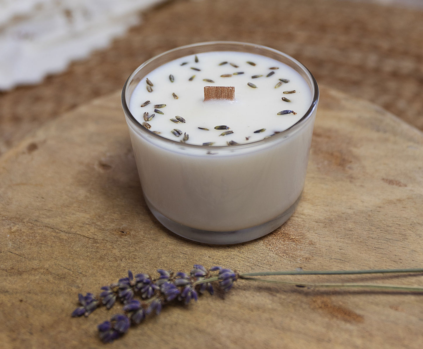 Bougie artisanale parfumée | Bougie lavande | Bougie champêtre | Cire de soja naturelle