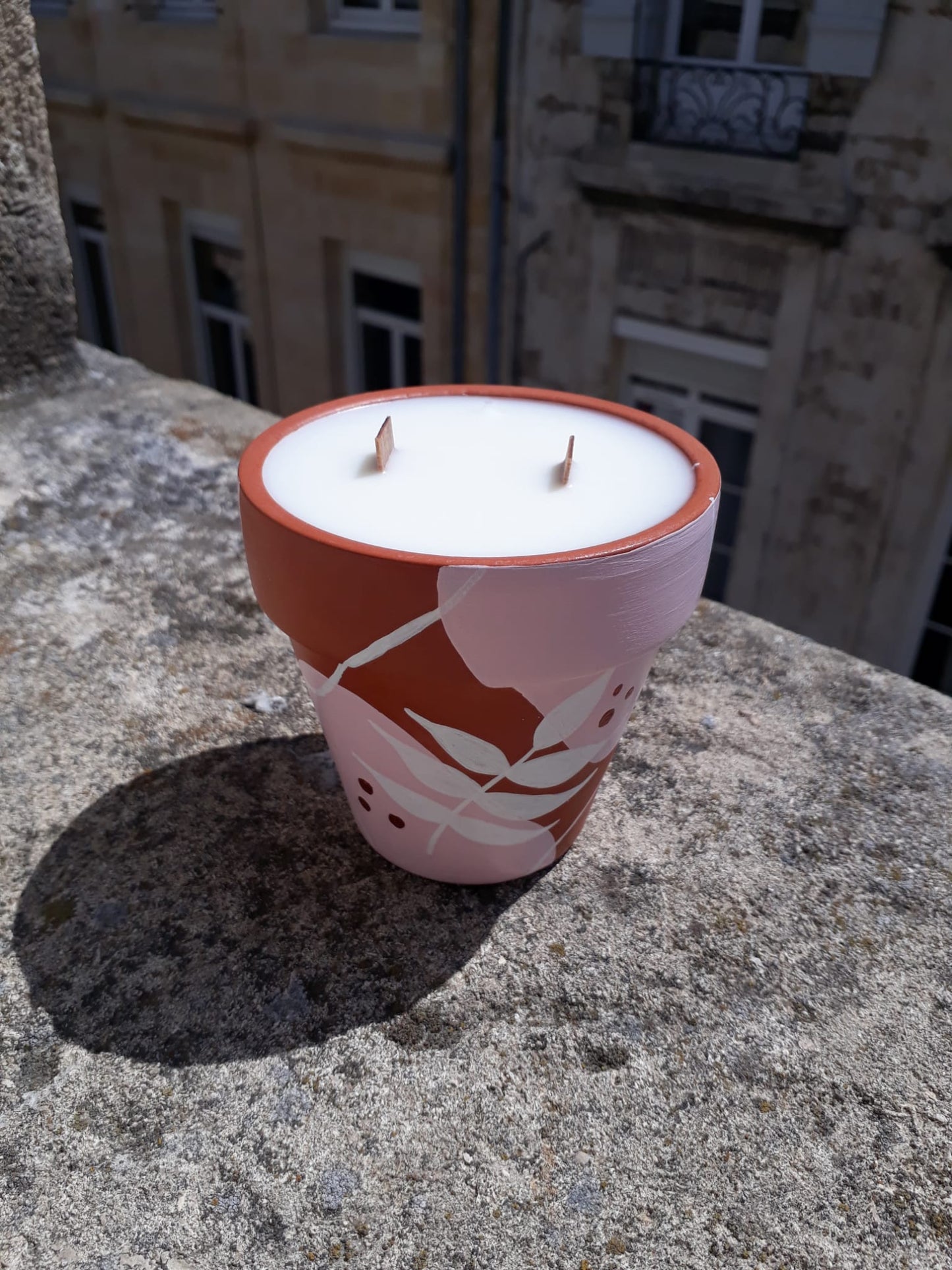 Bougie artisanale parfumée | Bougie protection moustiques | Bougie d'été citronnelle et geranium | Bougie d'extérieure | Cire de soja naturelle