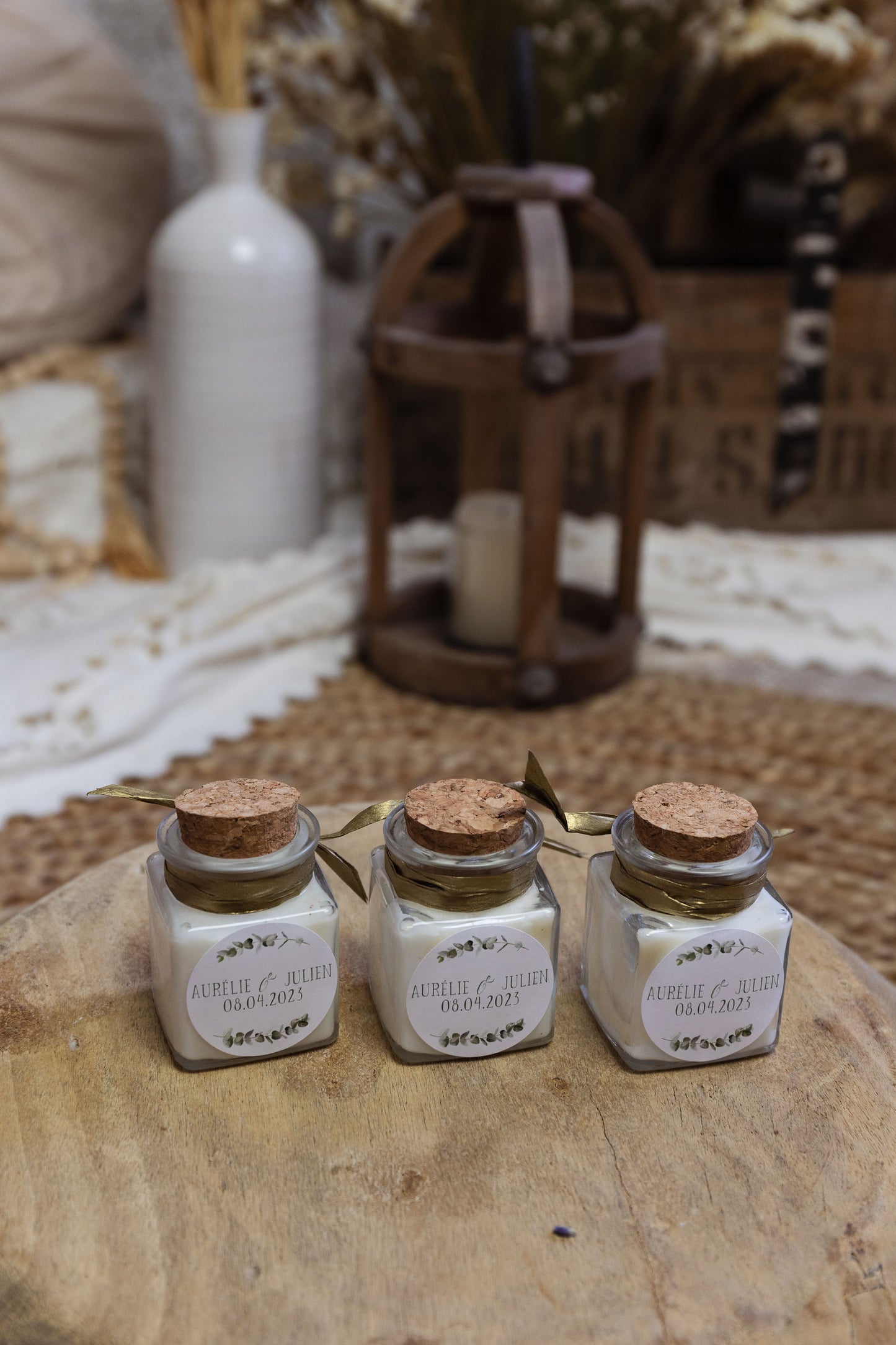 Bougies artisanales personnalisées | Bougie mariage, anniversaire, baptême, EVJF | Bougie cadeaux invités | Cire de soja naurelle