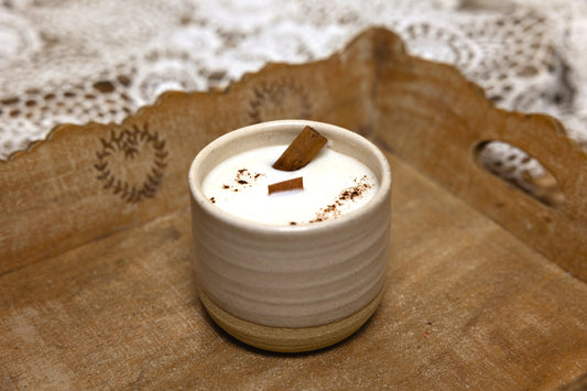 Bougie artisanale parfumée | Bougie cannelle | Bougie façon chaï | Bougie d'hiver | Bougie cocooning